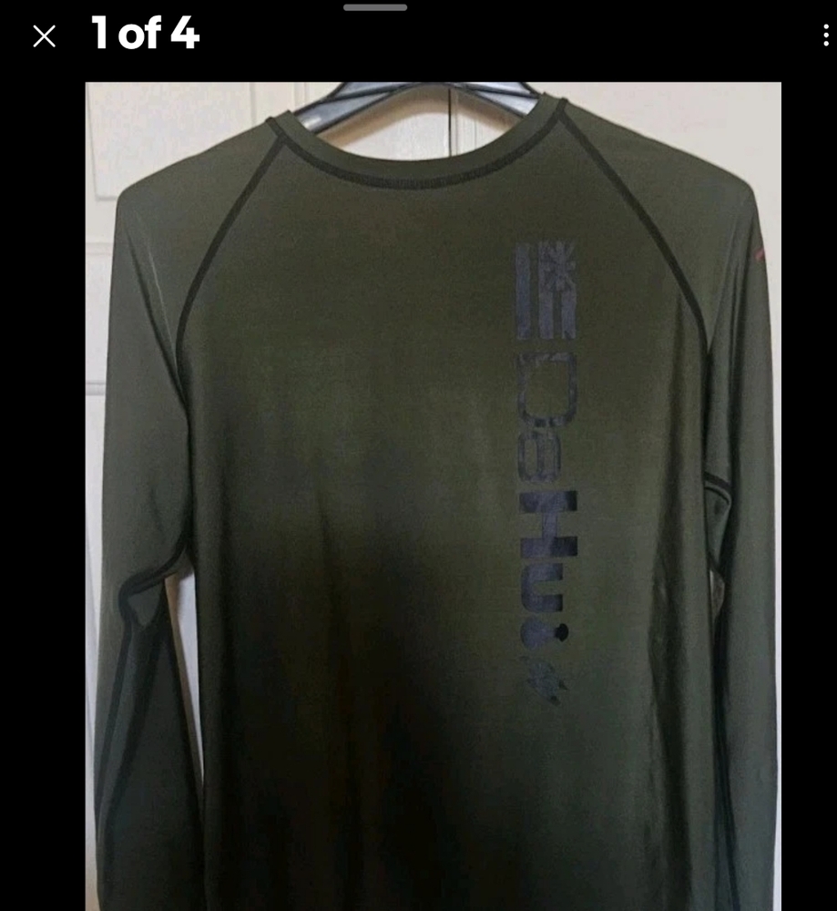 Men's XXL Da Hui Green Rash Guard 21" pit to pit